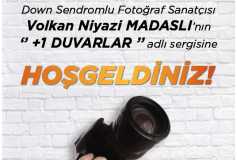 Down Sendromlu fotoğraf sanatçısı Volkan Niyazi Madaslı'nın Duvarlar adlı sergisini Belediye başkanı Kadir Albayrak ve çok sayıdaki konukla açtık